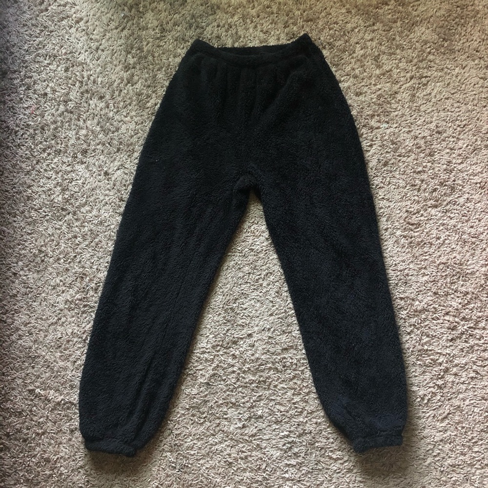 SHEIN Elastic Waist Teddy Joggers